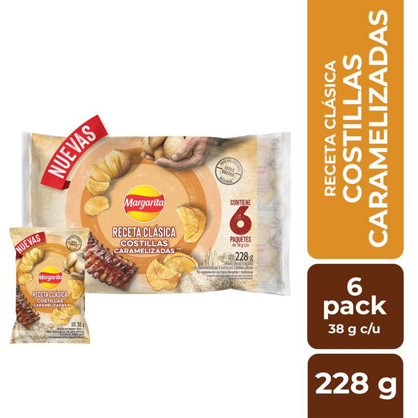 PAPA MARGARITA 6U 228G COSTILLA CARAMEL