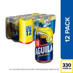 CERVEZA AGUILA 12U 3960ML LATA ORIGINAL