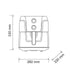 FREIDORA DE AIRE KALLEY 4.5L K-MAF45