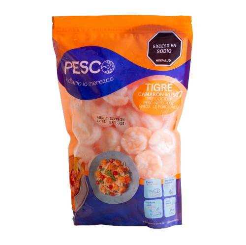 CAMARON TIGRE PESCO 700G PRECOCIDO