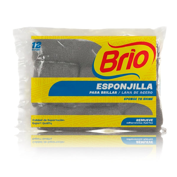 ESPONJILLLA LANA ACERO BRIO 12U