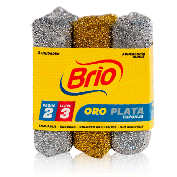 ESPONJA ORO PLATA BRIO PAGUE 2 LLEVE 3
