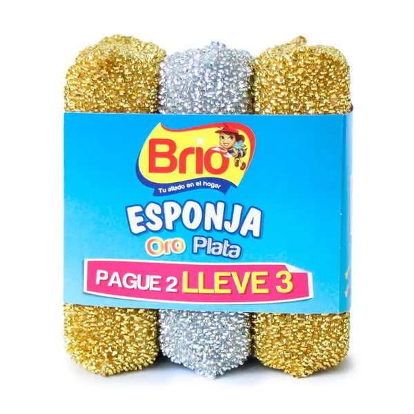 ESPONJA ORO PLATA BRIO PAGUE 2 LLEVE 3