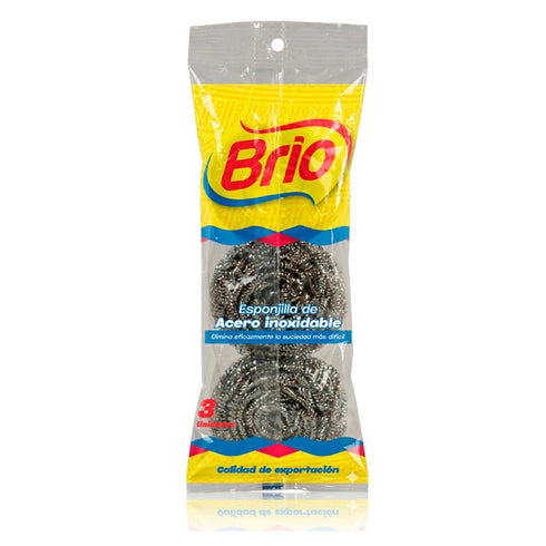 ESPONJA ACERO INOXIDAB BRIO PAG 2 LLEV 3