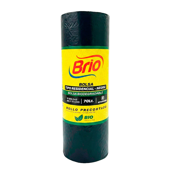 BOLSA BASURA BRIO 10U RESID NEGRA