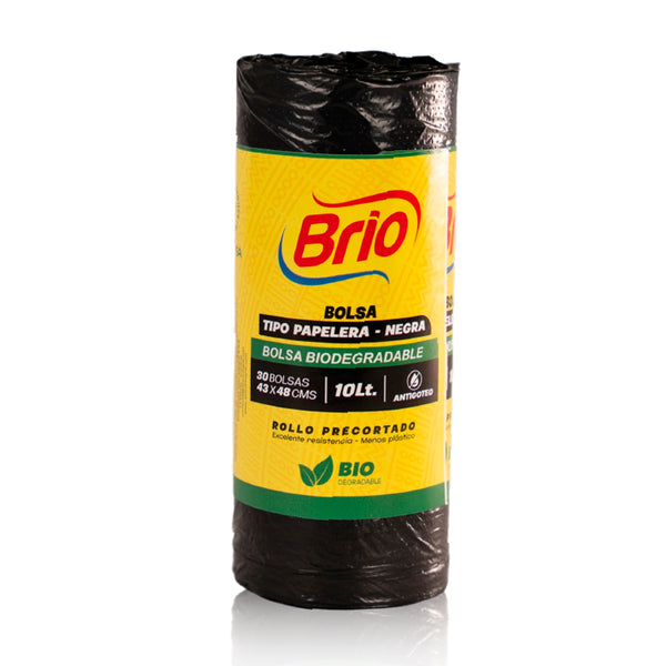 BOLSA BASURA BRIO 30U PAPELERA NEGRA