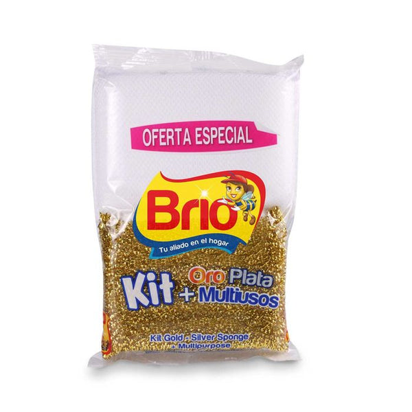 KIT ESPONJA BRIO 2U ORO PLATAMULTIUSOS