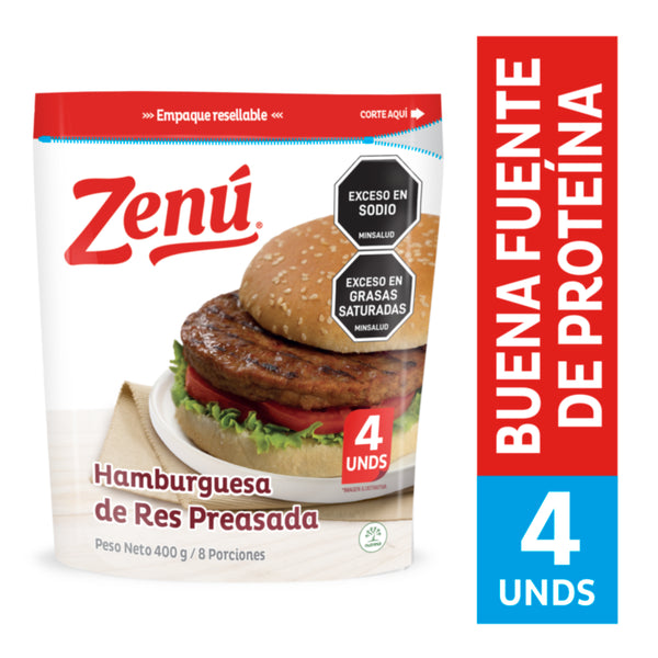HAMBURGUESA PREASADA ZENU 400G