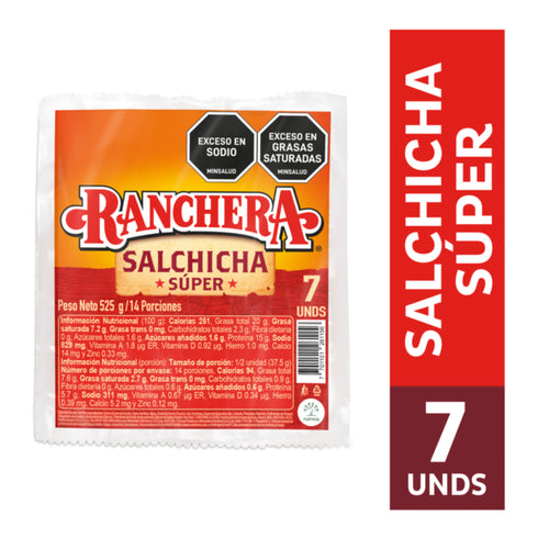 SALCHICHA SUPER RANCHERA SUPER 525G