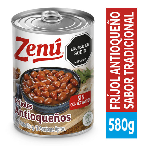 FRIJOLES ANTIOQUENOS ZENU 580G