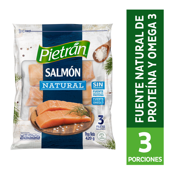 SALMÓN NATURAL 420G PIETRÁN