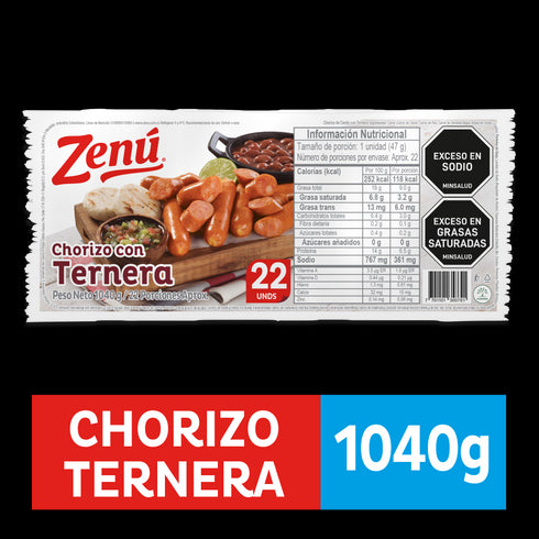 CHORIZO TERNERA ZENU 1040G