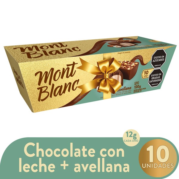 CHOCOLATINA MONTBLANC 10U 120G AVELLANAS