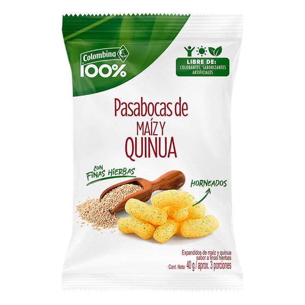 PASABOCA 100% 40G MAÍZ QUINUA