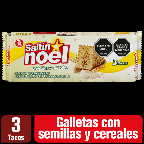 GALLETA SALTIN NOEL 3TAC SEMILLAS CEREAL