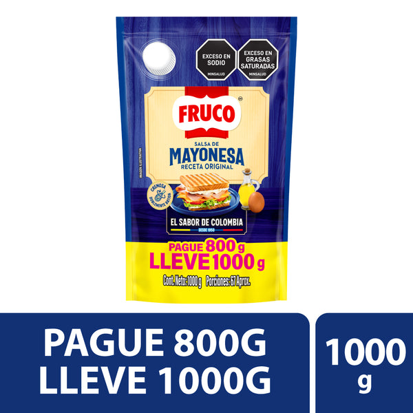 SALSA MAYONESA FRUCO P 800G LL 1000G