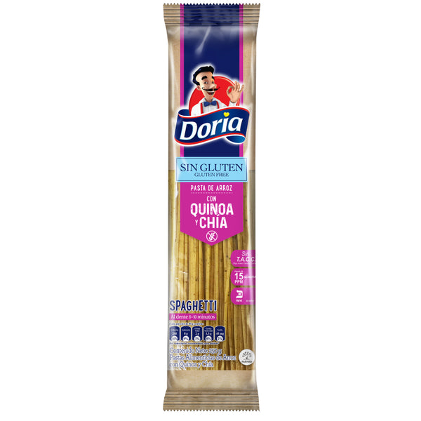 PASTA DORIA 250G SPAGUET SIN GLUTEN/CHIA