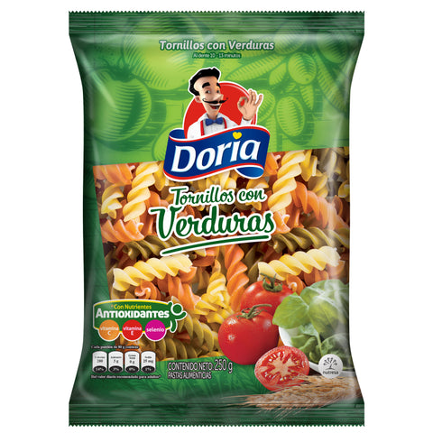 PASTA DORIA 250G TORNILLO VERDURAS