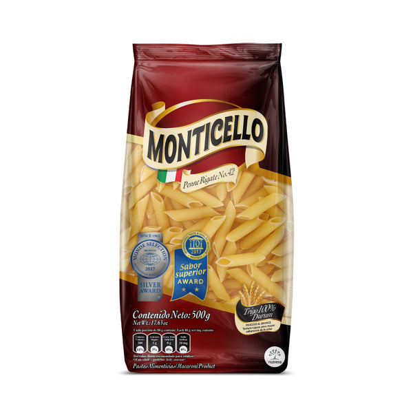 PASTA MONTICELLO 500G PENNE RIGATE