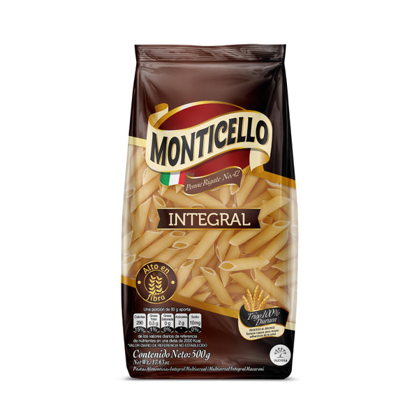 PASTA MONTICELLO 500G PENNE RIGATE INTEG
