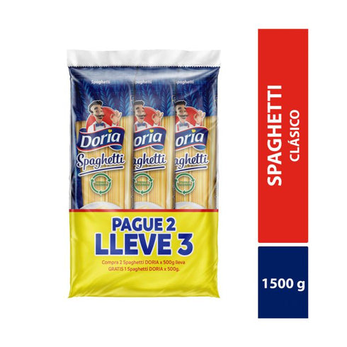 PASTA DORIA SPAGUETTI 500G PG 2 LLVE 3