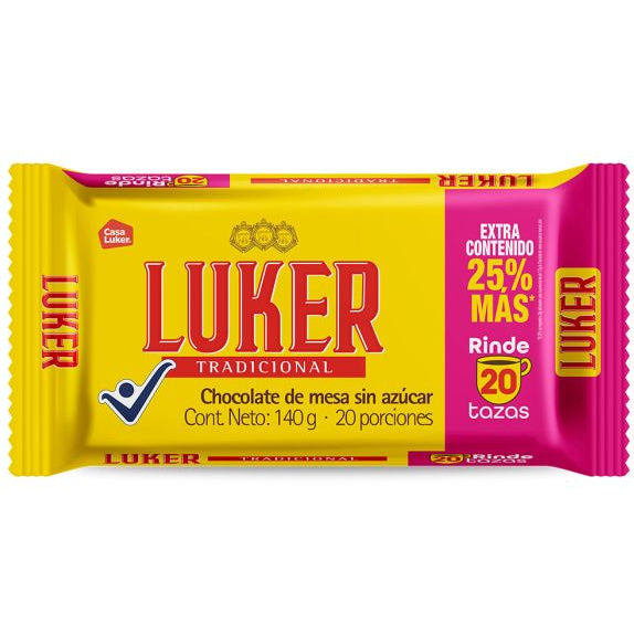 CHOCOLATE LUKER 140G AMARGO