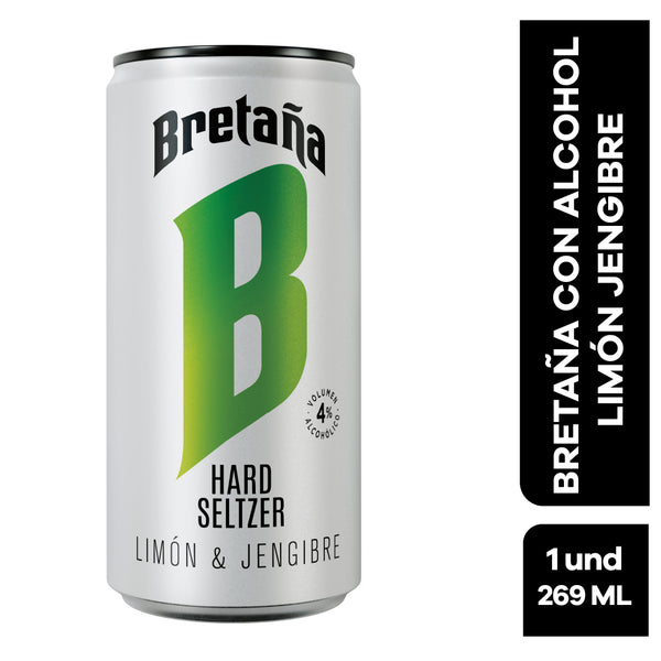 BRETAÑA HARD SELTZER 269ML LIMON JENGIBRE