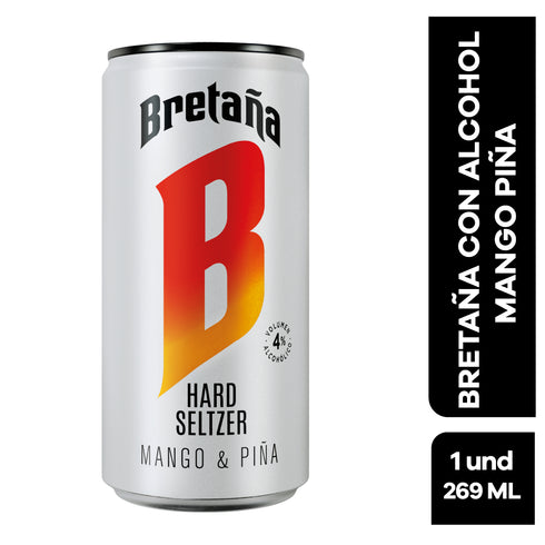 BRETAÑA HARD SELTZER 269ML MANGO PIÑA