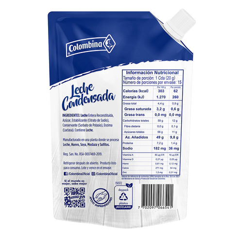 LECHE CONDENSADA COLOMBINA 300G