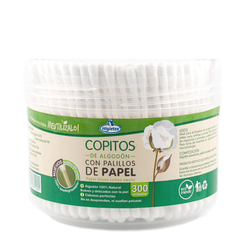 COPITOS HIGIETEX PALILLO PAPEL 300U