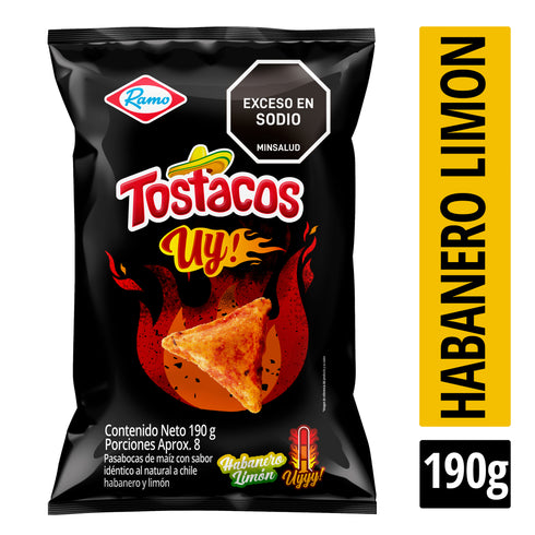 PASABOCAS TOSTACOS CHILE HABANERO LIMON UY RAMO 190G