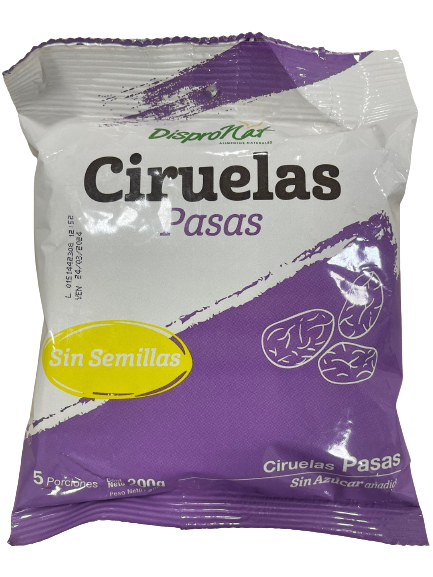 CIRUELA PASA DISPRONAT 200G SIN SEMILLA