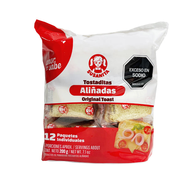 TOSTADA ALINADA SUSANITA 12U PAQ/INDIVID