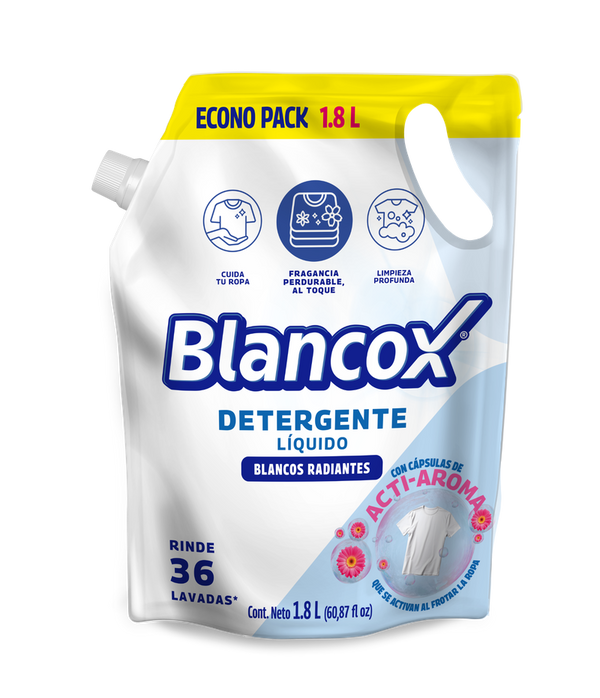 DETERGENTE LIQUIDO BLANCOX 1800ML ROPA BLANC