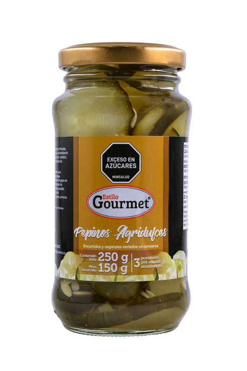 PEPINOS ESTILO GOURMET 250G AGRIDULCES