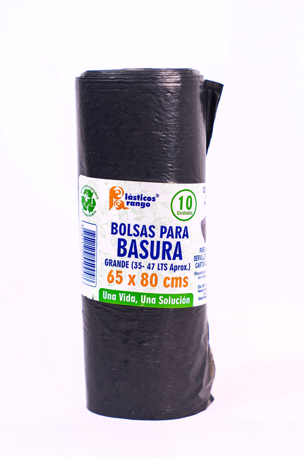 BOLSA BASURA 10U 65X80 ROLLO/PRECORTE