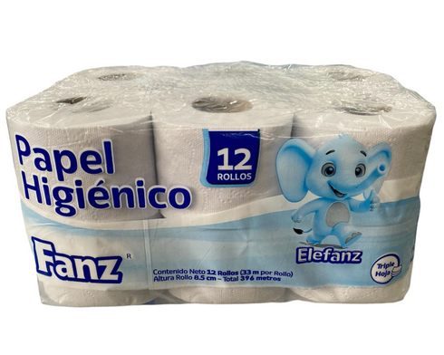 PAPEL HIGIENICO ELEFANZ 12U 3 HOJAS