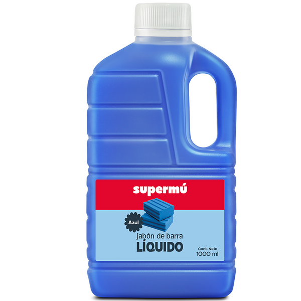 JABON BARRA LIQUIDO SUPERMU 1000ML AZUL