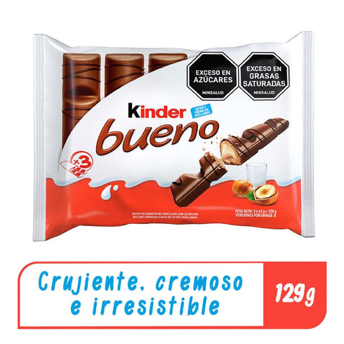 CHOCOLATINA KINDER BUENO 6U 129G TABLETA