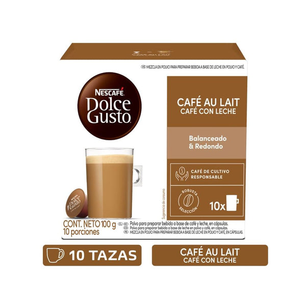 CAFE NESCAFE DOLCE GUST 10U 100G AU LAIT