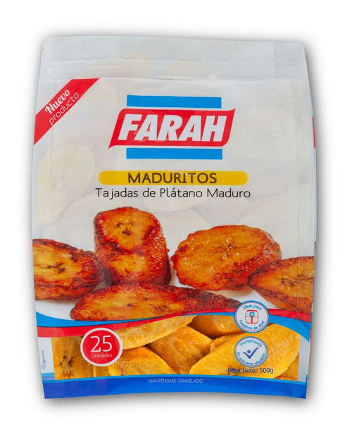 tajadas de platano maduro farah 25u 500g