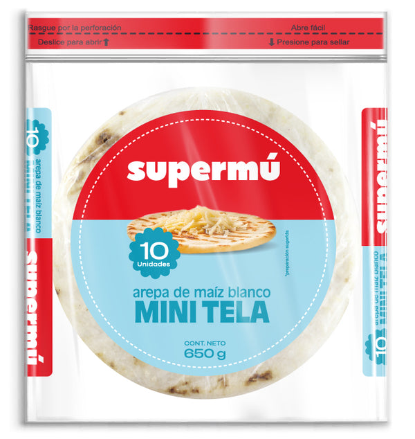 AREPA SUPERMÚ 10U MINI TELA BLANCA 650G