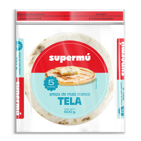 AREPA SUPERMU 5U 500G TELA BLANCA