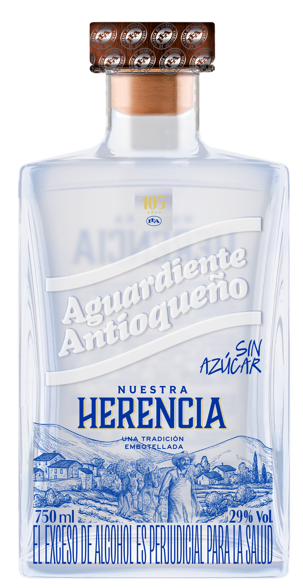 AGUARDIENTE ANTIOQUENO 750ML NUESTRA HERENCIA SIN AZUCAR
