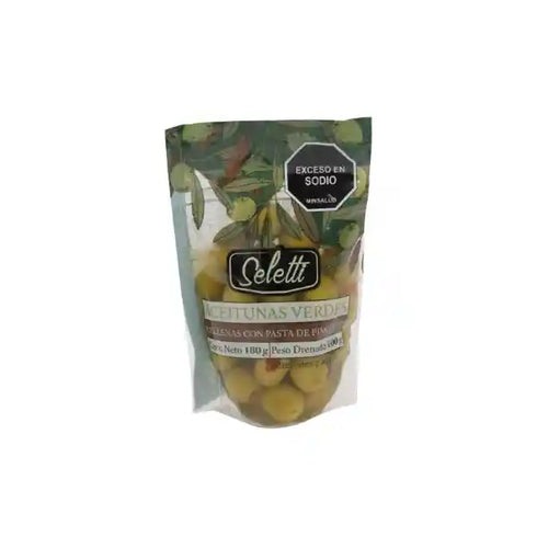 ACEITUNAS VERDES SELETTI 180G RELLENAS
