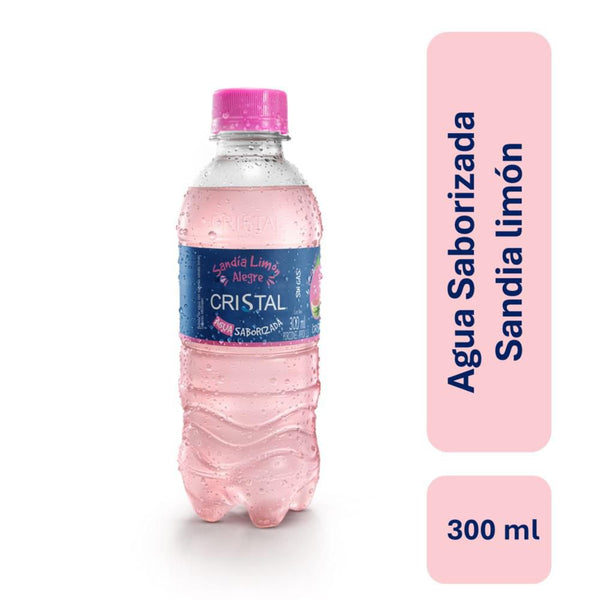agua cristal 300ml sandia limon