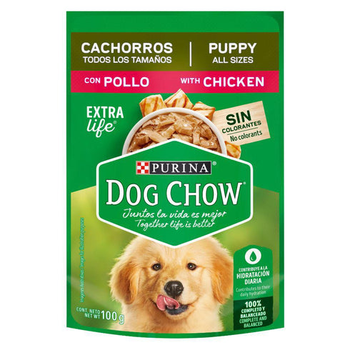 alimento dog chow 100g pollo cachorro