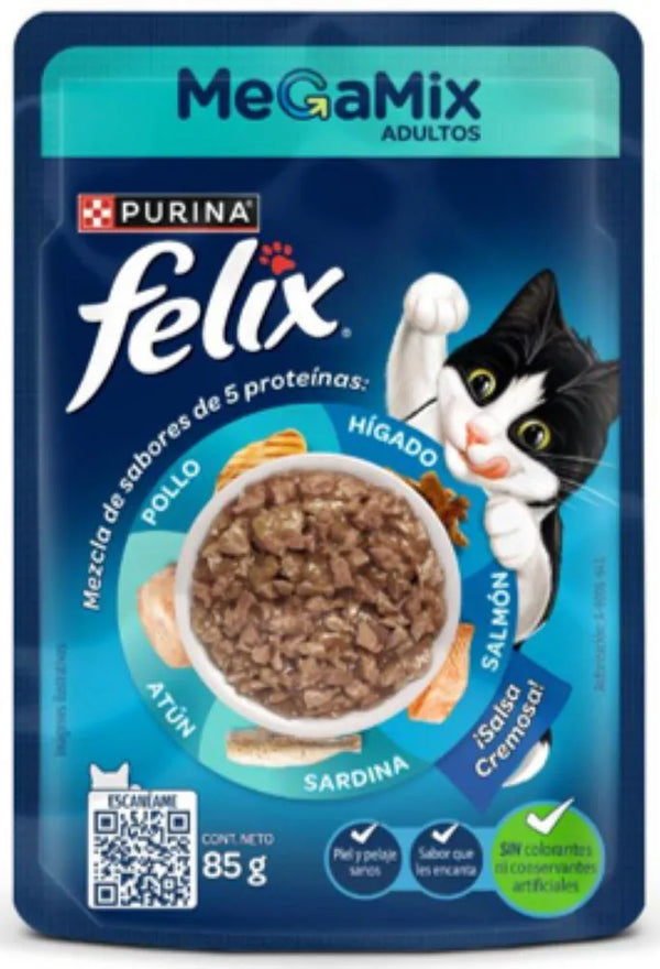 ALIMENTO GATOS FELIX 85G MEGAMIX