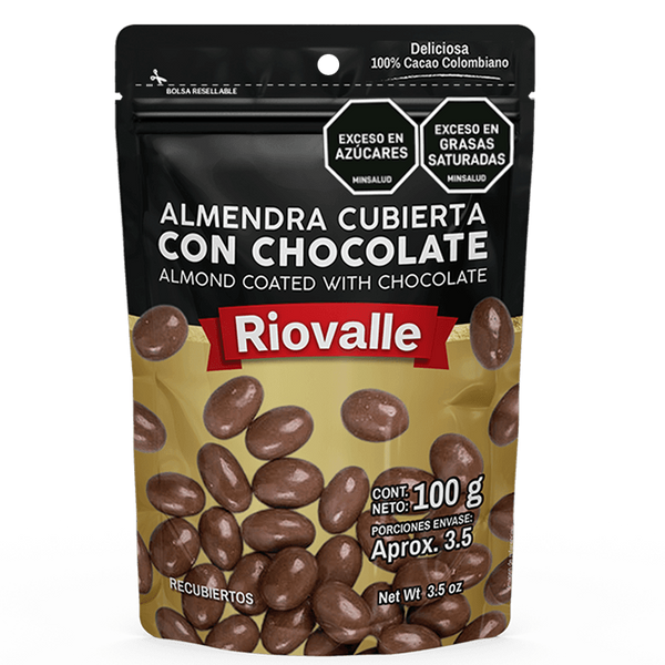 ALMENDRA RIOVALLE 100G CUBIERTA CHOCOLATE