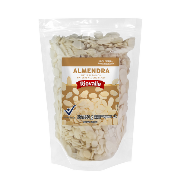ALMENDRA NATURAL 350G RIOVALLE TAJADA